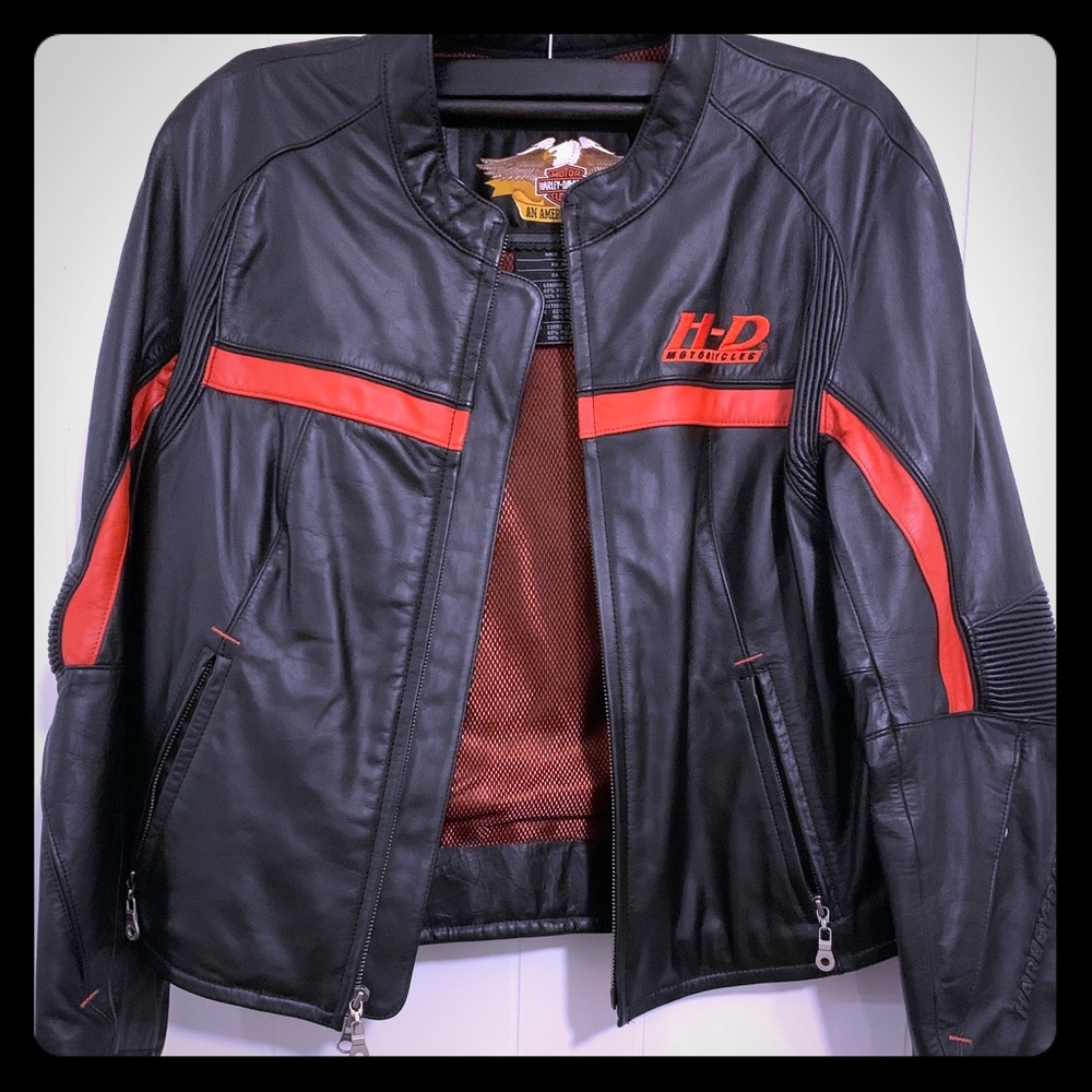 Women’s Leather Harley Davidson Motorcycle Jacket